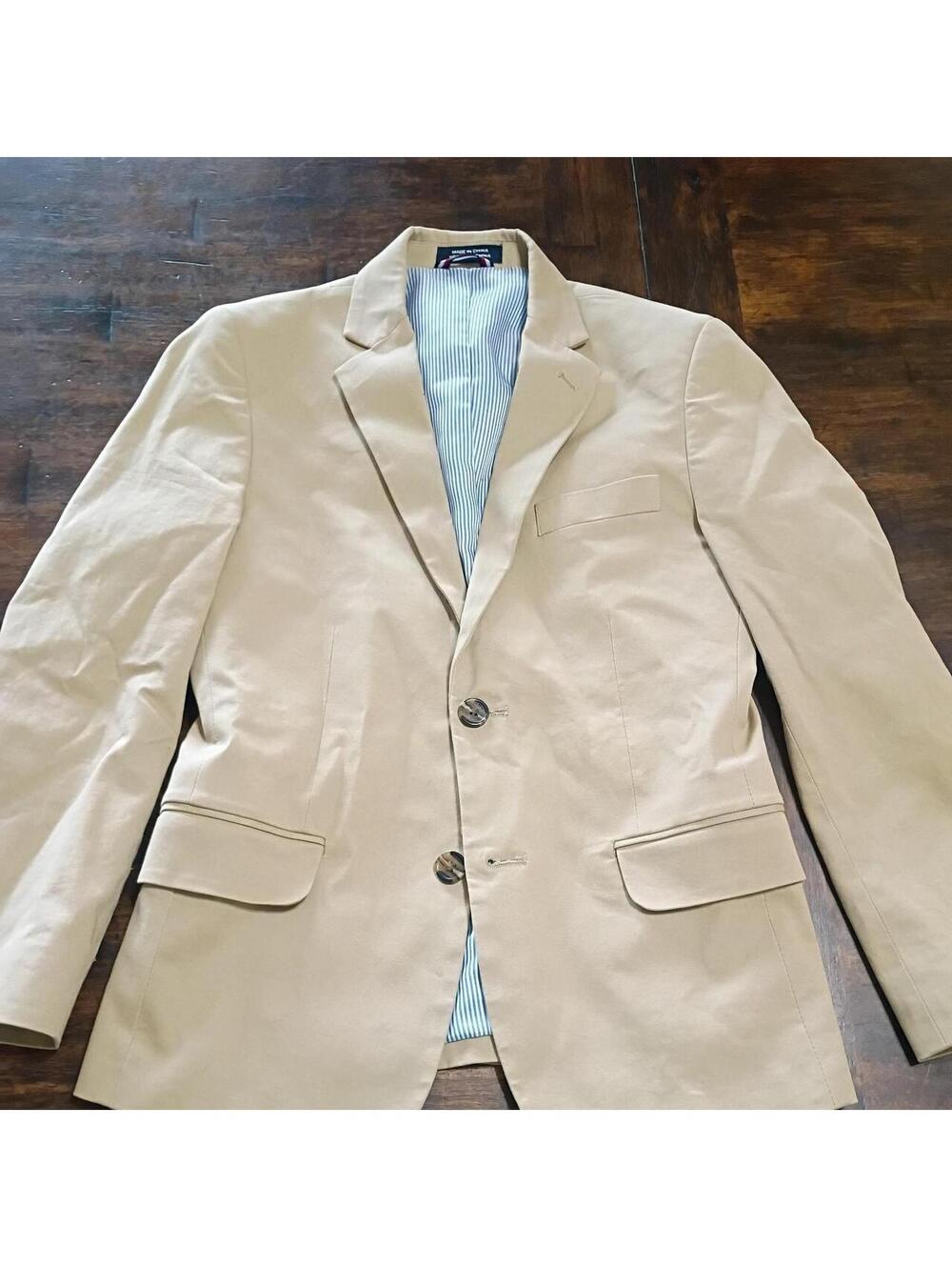Tommy Hilfiger Kid's Tan and Cream Tailored-jacket